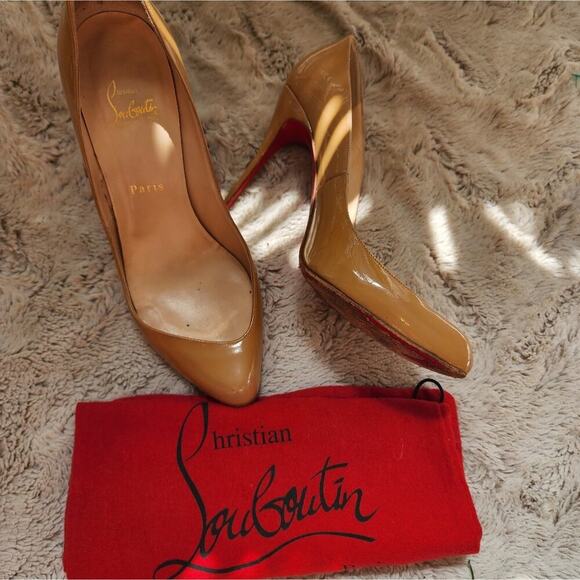 CHRISTIAN LOUBOUTIN TAUPE HEEL SIZE 40 (10US) - Picture 10 of 11